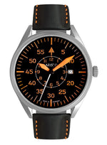 Aristo 3H224-Q Swiss Quartz Watch - Orange 43 mm