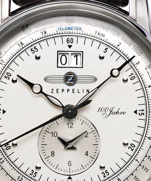 Zeppelin 7640-1 Watch  with silver dial and brown leather strap