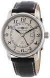 Zeppelin 7642-5 watch with dual time inner ring and 24 hours display (GMT) 