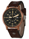 Aristo 0H19QU-Q Vintage Aviator Watch Swiss Quartz  42mm - Bronze