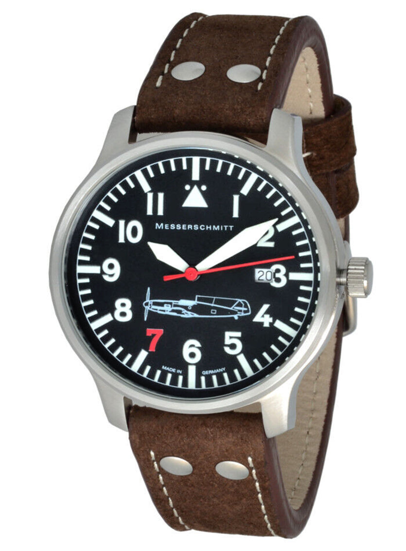 Messerschmitt Aviator Quartz Watch Rote 7 ME 109-42R7