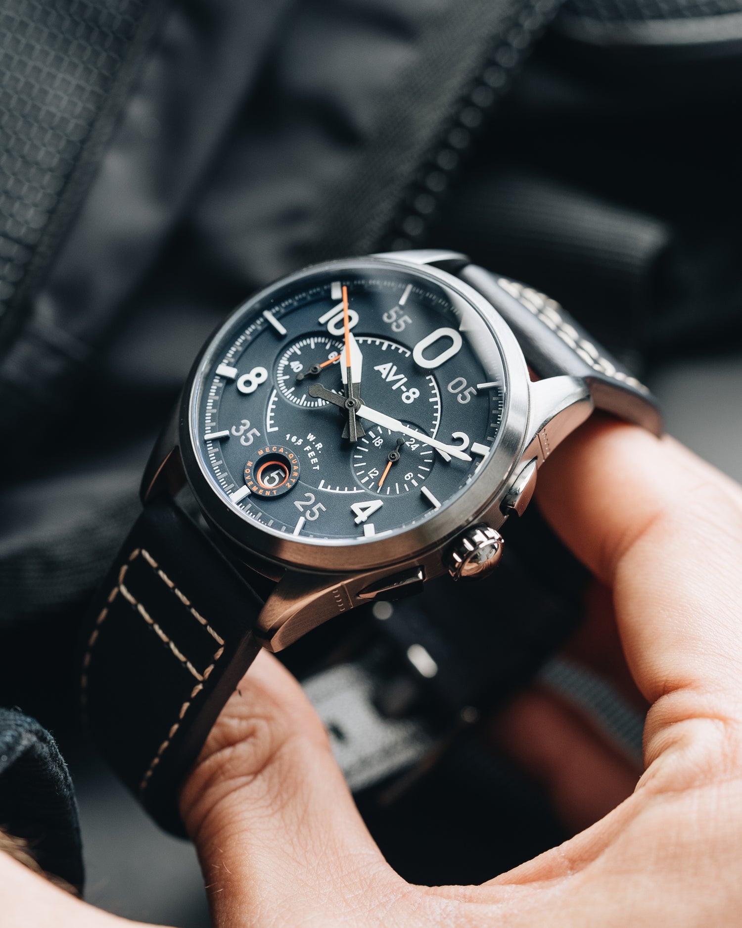 AVI-8 SPITFIRE Lock Chronograph CHANNEL BLUE 