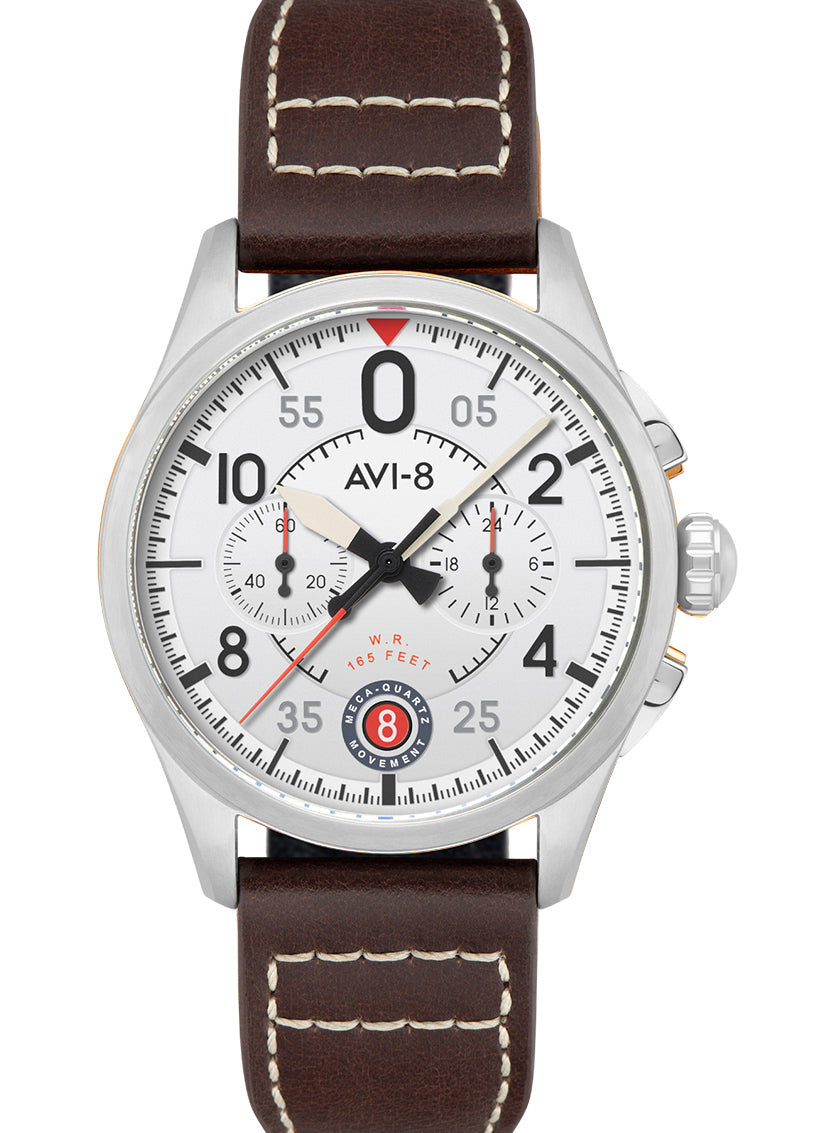 AVI-8 SPITFIRE Lock Chronograph Aircraft White 