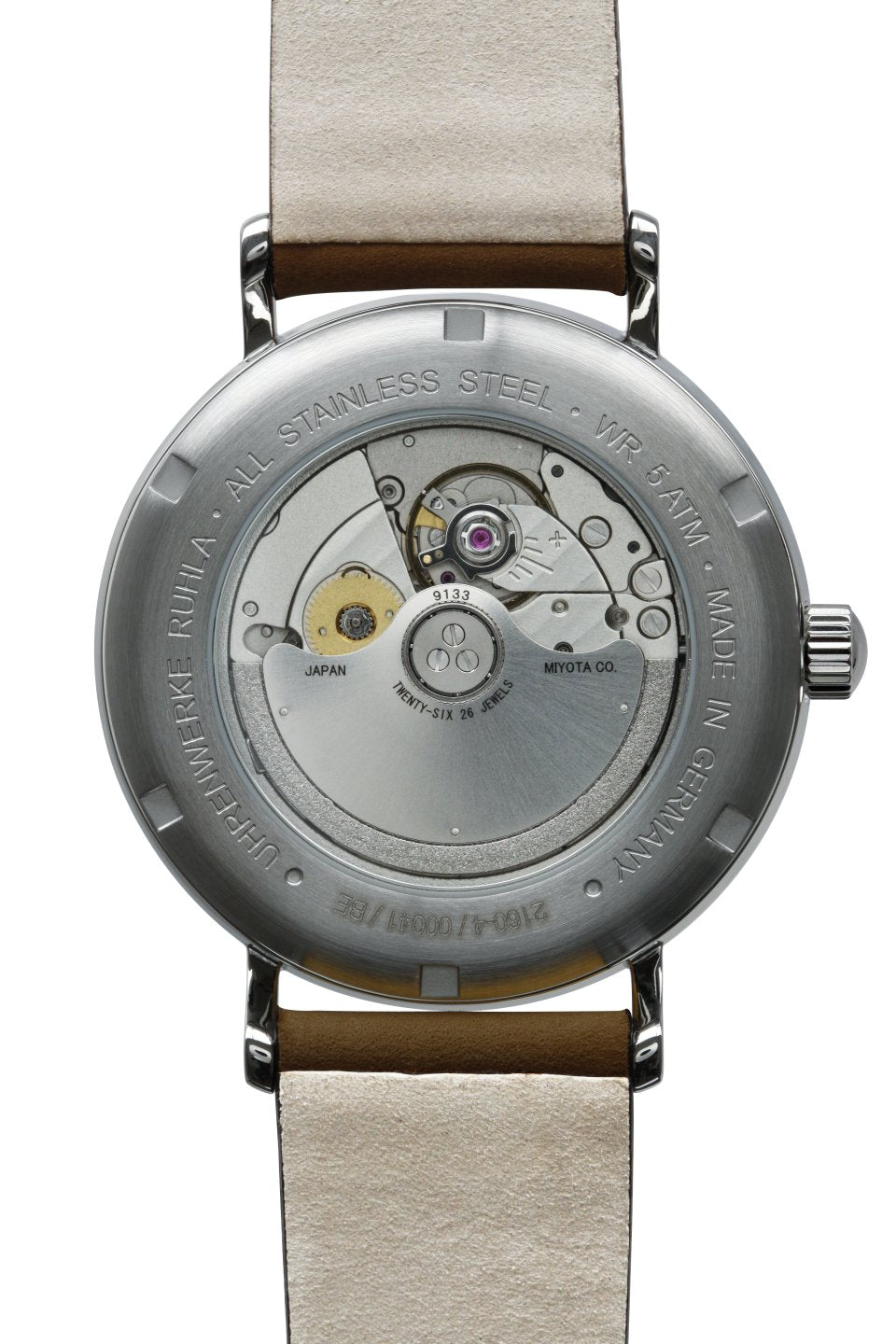 Bauhaus 2160-4 men’s automatic watch with power reserve indicator