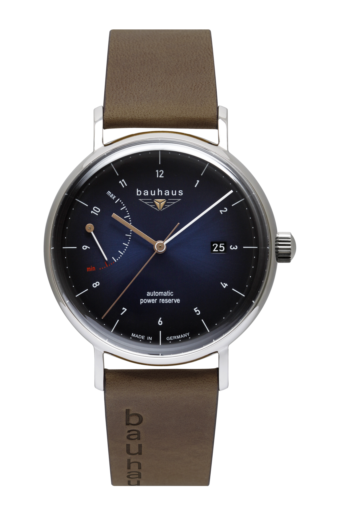 Bauhaus 2160-3-Men automatic power reserve watch