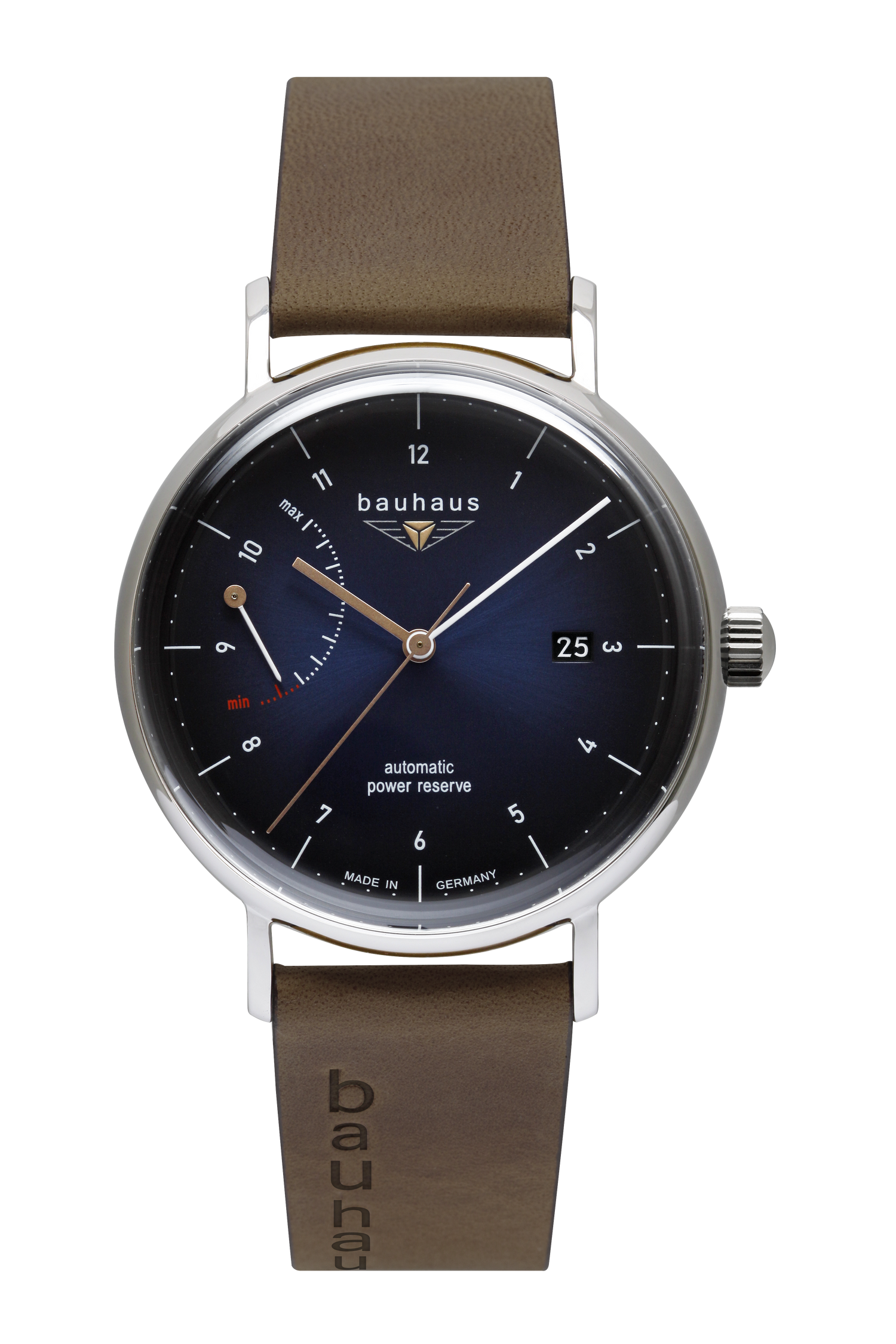 Bauhaus 2160-3-Men automatic power reserve watch