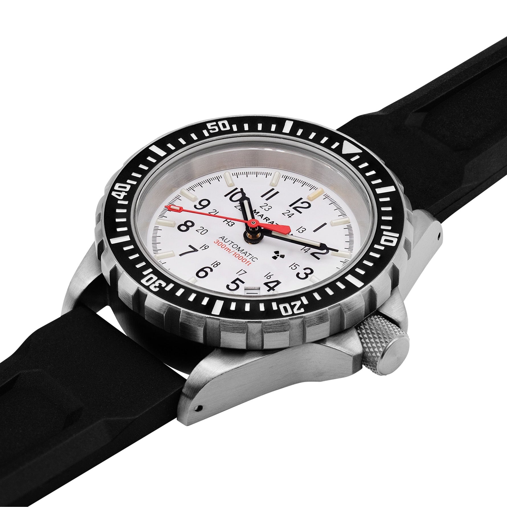 Marathon Swiss 41MM ARCTIC EDITION LARGE DIVER'S AUTOMATIC (GSAR) ON BLACK 3-PIECE RUBBER STRAP KIT - WW194006SS-0530