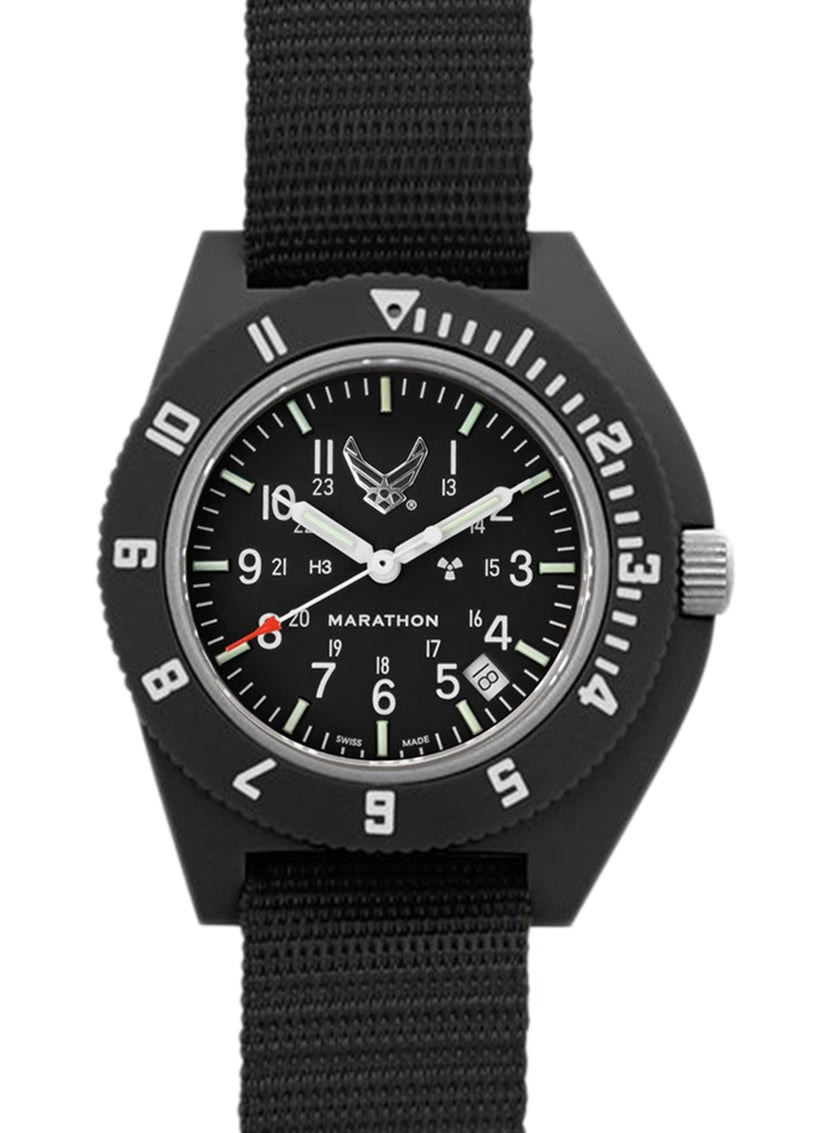 Marathon Swiss 41MM OFFICIAL USAF BLACK PILOT'S NAVIGATOR WITH DATE (QUARTZ) - WW194001BK-1003