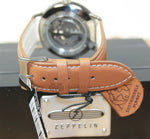 Zeppelin 8066_5 brown ;leather strap with buckle