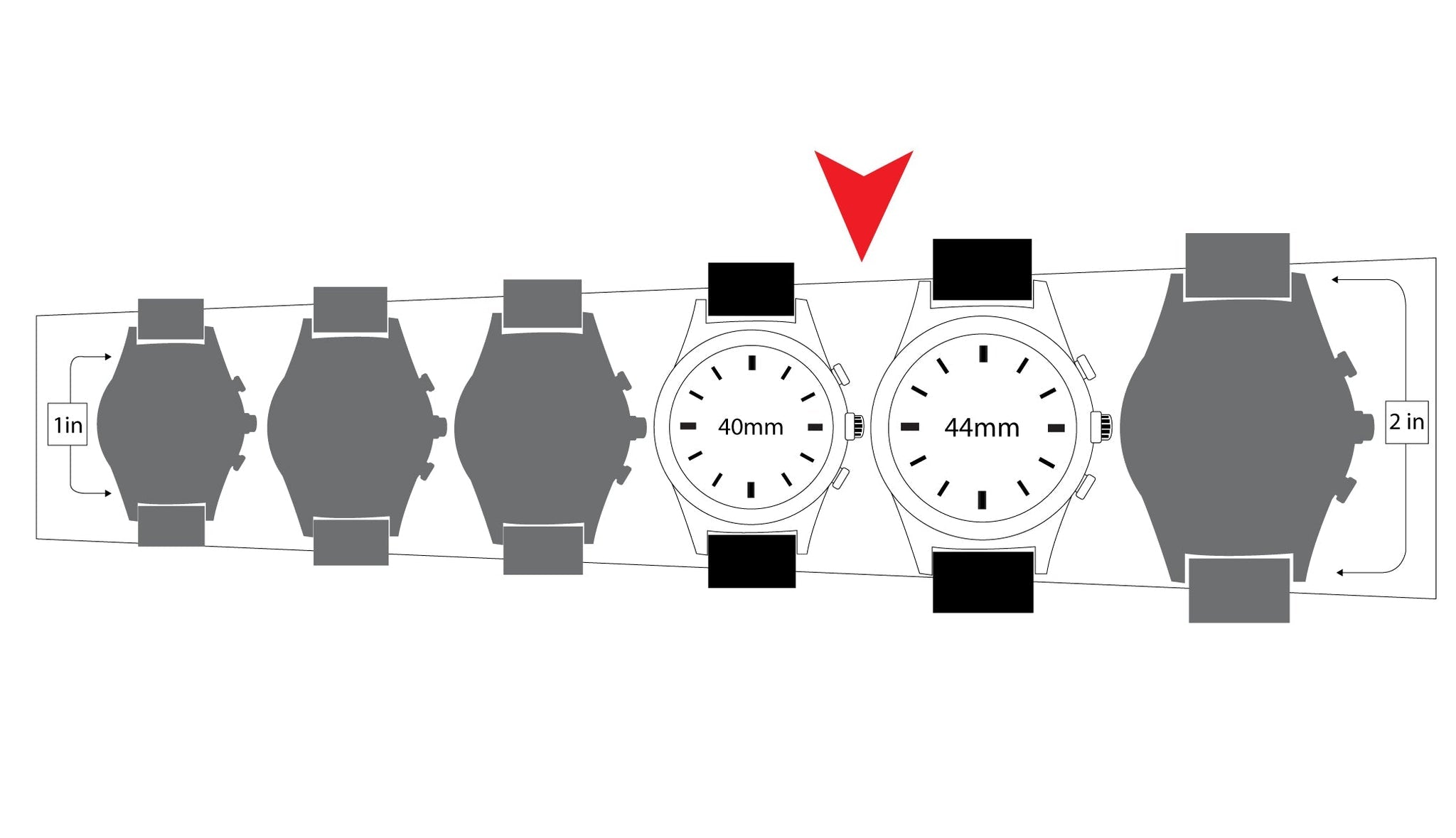 Date Bauhaus Watch display with Swiss 2140-4 Movement Men\'s