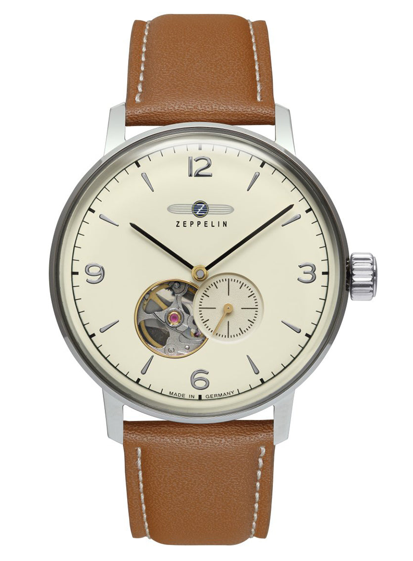 Zeppelin 8066_5-N front view - beige dial