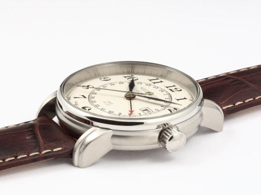  Zeppelin 7642-5 Dual Time  GMT- Swiss Movement