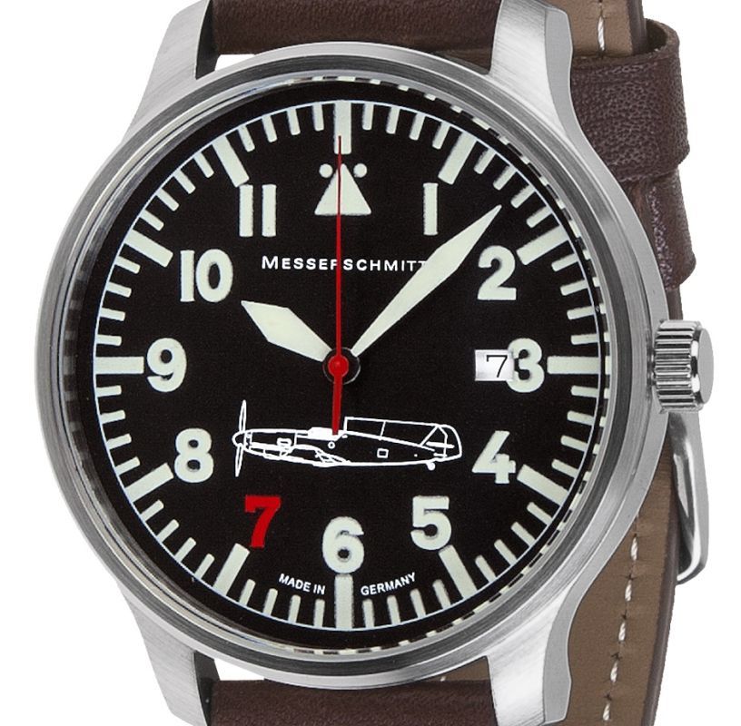 Messerschmitt Aviator Quartz Watch Rote 7 ME 109-42R7